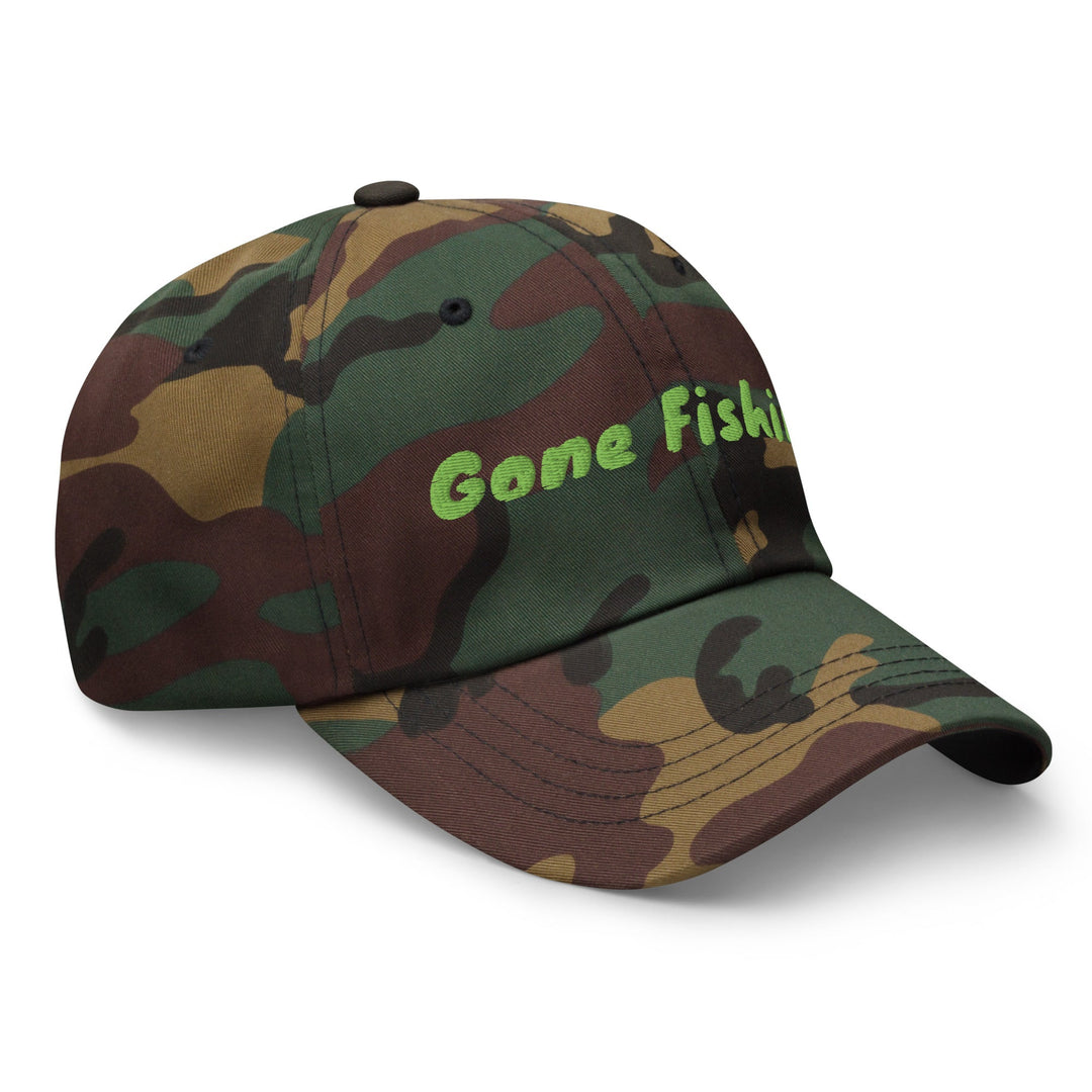 Gone fishing in Camo - Dad hat - Oddhook